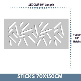 Modern Radiator Heater Cover STICKS Design White in 70 80 90 100 110 120 130 140 150 160 170 180cm-Radiator Covers > Panel Radiator Covers > Modern Radiator Covers > Designer Radiator Cover > Custom Made Radiator Covers > Heater Grill Covers > Clip on Panel Covers > Made to Measure Radiator Cover-RadiatorCoversShop.com