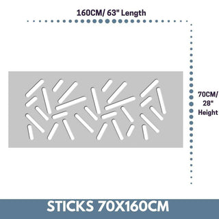 Modern Radiator Heater Cover STICKS Design White in 70 80 90 100 110 120 130 140 150 160 170 180cm-Radiator Covers > Panel Radiator Covers > Modern Radiator Covers > Designer Radiator Cover > Custom Made Radiator Covers > Heater Grill Covers > Clip on Panel Covers > Made to Measure Radiator Cover-RadiatorCoversShop.com