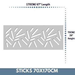 Modern Radiator Heater Cover STICKS Design White in 70 80 90 100 110 120 130 140 150 160 170 180cm-Radiator Covers > Panel Radiator Covers > Modern Radiator Covers > Designer Radiator Cover > Custom Made Radiator Covers > Heater Grill Covers > Clip on Panel Covers > Made to Measure Radiator Cover-RadiatorCoversShop.com