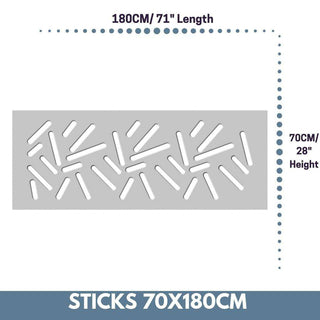 Modern Radiator Heater Cover STICKS Design White in 70 80 90 100 110 120 130 140 150 160 170 180cm-Radiator Covers > Panel Radiator Covers > Modern Radiator Covers > Designer Radiator Cover > Custom Made Radiator Covers > Heater Grill Covers > Clip on Panel Covers > Made to Measure Radiator Cover-RadiatorCoversShop.com