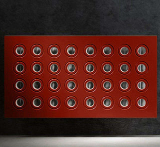 Made to Measure Radiator Heater Cover with Contemporary RINGS Design HIGH GLOSS Finish-Radiator Covers > Panel Radiator Covers > Modern Radiator Covers > Designer Radiator Cover > Custom Made Radiator Covers > Heater Grill Covers > Clip on Panel Covers > Made to Measure Radiator Cover-RadiatorCoversShop.com