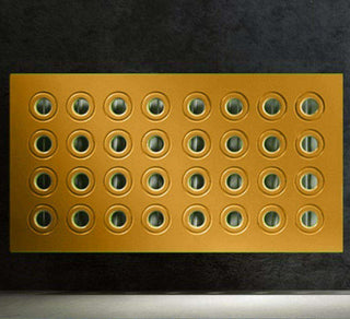 Made to Measure Radiator Heater Cover with Contemporary RINGS Design SATIN MATT Finish-Radiator Covers > Panel Radiator Covers > Modern Radiator Covers > Designer Radiator Cover > Custom Made Radiator Covers > Heater Grill Covers > Clip on Panel Covers > Made to Measure Radiator Cover-RadiatorCoversShop.com