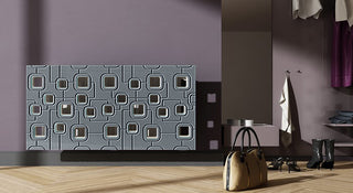 Bespoke Radiator Heater Cover with geometric SATURN Design SATIN MATT Finish-Radiator Covers > Panel Radiator Covers > Modern Radiator Covers > Designer Radiator Cover > Custom Made Radiator Covers > Heater Grill Covers > Clip on Panel Covers > Made to Measure Radiator Cover-RadiatorCoversShop.com