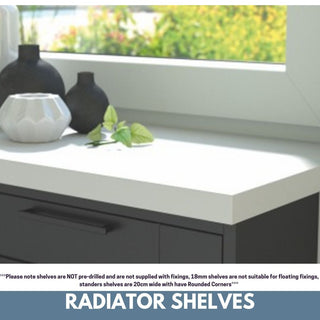 SALE Made to Measure Radiator Top Shelf windowsill White 18 or 28mm Floating Shelves-Radiator Shelf > Shelves above Radiator > Radiator Heater Shelves > Custom Made Radiator Shelves > Made to Measure Windowsills > Bespoke Shelf Window Sills > Matching Shelves above Radiator Covers-RadiatorCoversShop.com