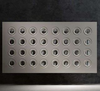 Made to Measure Radiator Heater Cover with Contemporary RINGS Design HIGH GLOSS Finish-Radiator Covers > Panel Radiator Covers > Modern Radiator Covers > Designer Radiator Cover > Custom Made Radiator Covers > Heater Grill Covers > Clip on Panel Covers > Made to Measure Radiator Cover-RadiatorCoversShop.com