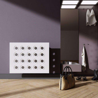 Made toMeasure Radiator Heater Cover RINGS Design WHITE 70 80 90 100 110 120 130 140 150 160 170 180-Radiator Covers > Panel Radiator Covers > Modern Radiator Covers > Designer Radiator Cover > Custom Made Radiator Covers > Heater Grill Covers > Clip on Panel Covers > Made to Measure Radiator Cover-RadiatorCoversShop.com