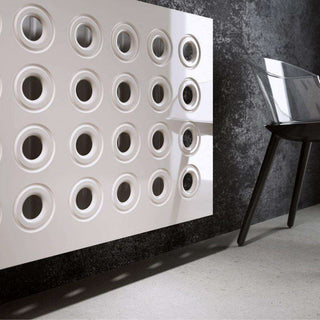 Made toMeasure Radiator Heater Cover RINGS Design WHITE 70 80 90 100 110 120 130 140 150 160 170 180-Radiator Covers > Panel Radiator Covers > Modern Radiator Covers > Designer Radiator Cover > Custom Made Radiator Covers > Heater Grill Covers > Clip on Panel Covers > Made to Measure Radiator Cover-RadiatorCoversShop.com