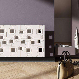 Bespoke Radiator Heater Cover geometric SATURN Design WHITE available in lengths from 70cm to 180cm-Radiator Covers > Panel Radiator Covers > Modern Radiator Covers > Designer Radiator Cover > Custom Made Radiator Covers > Heater Grill Covers > Clip on Panel Covers > Made to Measure Radiator Cover-RadiatorCoversShop.com