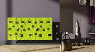Bespoke Floating Radiator Heater Cover with geometric SATURN Design HIGH GLOSS Finish-Radiator Covers > Panel Radiator Covers > Modern Radiator Covers > Designer Radiator Cover > Custom Made Radiator Covers > Heater Grill Covers > Clip on Panel Covers > Made to Measure Radiator Cover-RadiatorCoversShop.com