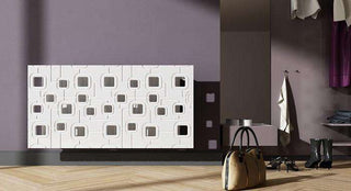 Bespoke Floating Radiator Heater Cover with geometric SATURN Design HIGH GLOSS Finish-Radiator Covers > Panel Radiator Covers > Modern Radiator Covers > Designer Radiator Cover > Custom Made Radiator Covers > Heater Grill Covers > Clip on Panel Covers > Made to Measure Radiator Cover-RadiatorCoversShop.com
