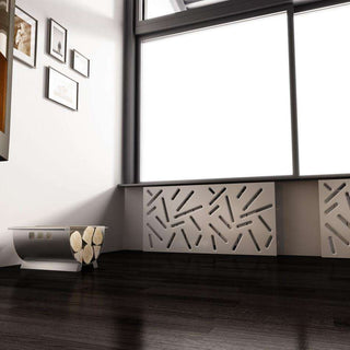 Modern Clip on Radiator Heater Cover with Trendy STICKS Design in SATIN MATT Finish-Radiator Covers > Panel Radiator Covers > Modern Radiator Covers > Designer Radiator Cover > Custom Made Radiator Covers > Heater Grill Covers > Clip on Panel Covers > Made to Measure Radiator Cover-RadiatorCoversShop.com