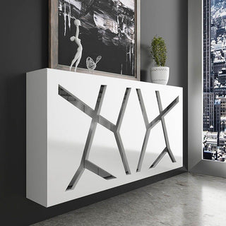 Luxury Floating Radiator Heater Cover Abstract Avant-Garde White Cabinet Design with integrated top shelf up to 140cm long RCLL142-Radiator Covers > Floting Radiator Cabinets > Shelf Radiator Cover > Modern Radiator Covers > Designer Radiator Covers > Custom Made Heater Cover > Wall Mounted Cover > Made toMeasure Radiator Cover-RadiatorCoversShop.com