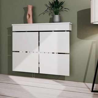 Modern Floating Radiator Heater Cover MINIMAL SQUARES Cabinet with wooden drawers Ref RCMN250DR-Radiator Cabinets > Heater Boxes > Radiator Enclosure > Radiator Casing > Radiator Enclosure > Custom Made Radiator Cabinets > Radiator Screens > Radiator Topper > Radiator Cabinet with drawer-RadiatorCoversShop.com