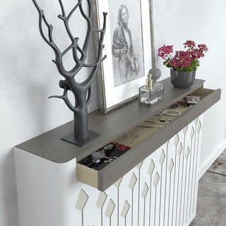 Modern Floating Radiator Heater Cover NORDIC ARROWS Metal Cabinet design flush wood top Ref RCNR236-Radiator Covers > Floting Radiator Cabinets > Drawer Radiator Cover > Modern Radiator Covers > Designer Radiator Covers > Custom Made Heater Cover > Wall Mounted Covers > Made toMeasure Radiator Cover-RadiatorCoversShop.com