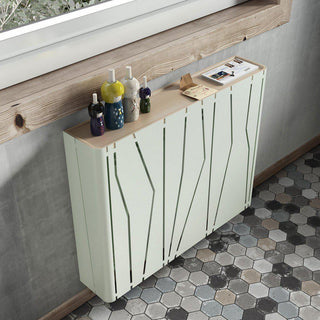 Modern Floating Radiator Heater Cover NORDIC CANES Metal Cabinet design flush wood top Ref RCNR232-Radiator Covers > Floting Radiator Cabinets > Drawer Radiator Cover > Modern Radiator Covers > Designer Radiator Covers > Custom Made Heater Cover > Wall Mounted Covers > Made toMeasure Radiator Cover-RadiatorCoversShop.com