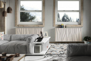 Modern Floating Radiator Heater Cover NORDIC CANES Metal Cabinet design flush wood top Ref RCNR232-Radiator Covers > Floting Radiator Cabinets > Drawer Radiator Cover > Modern Radiator Covers > Designer Radiator Covers > Custom Made Heater Cover > Wall Mounted Covers > Made toMeasure Radiator Cover-RadiatorCoversShop.com
