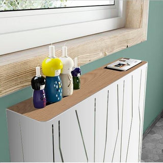 Modern Floating Radiator Heater Cover NORDIC CANES Metal Cabinet design flush wood top Ref RCNR232-Radiator Covers > Floting Radiator Cabinets > Drawer Radiator Cover > Modern Radiator Covers > Designer Radiator Covers > Custom Made Heater Cover > Wall Mounted Covers > Made toMeasure Radiator Cover-RadiatorCoversShop.com
