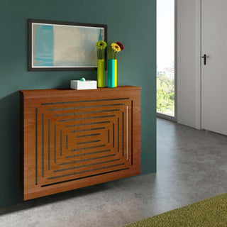 Modern Floating Radiator Heater Cover GEOMETRIC CENTRAL X Cabinet Box Design with Shelf Ref RCGE246-Radiator Covers > Floting Radiator Cabinets > Shelf Radiator Cover > Modern Radiator Covers > Designer Radiator Covers > Custom Made Heater Cover > Wall Mounted Cover > Made toMeasure Radiator Cover-RadiatorCoversShop.com