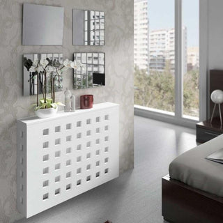 Modern Floating Radiator Heater Cover GEOMETRIC SQUARES Cabinet Box Design with Shelf Ref RCGE243-Radiator Covers > Floting Radiator Cabinets > Shelf Radiator Cover > Modern Radiator Covers > Designer Radiator Covers > Custom Made Heater Cover > Wall Mounted Cover > Made toMeasure Radiator Cover-RadiatorCoversShop.com