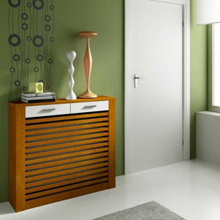 Floor Standing Modern Radiator Heater Cabinet CLASSIC LINES Cover Design with Top Drawer Ref RCCL201-Radiator Cabinets > Heater Boxes > Radiator Enclosure > Radiator Casing > Radiator Enclosure > Custom Made Radiator Cabinets > Radiator Screens > Radiator Topper > Radiator Cabinet with drawer-RadiatorCoversShop.com