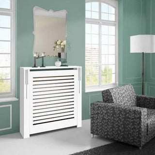 Floor Standing Modern White Radiator Heater Cabinet CLASSIC LINES Cover Box Design Ref RCCL202-Radiator Cabinets > Heater Boxes > Radiator Enclosure > Radiator Casing > Radiator Enclosure > Custom Made Radiator Cabinets > Radiator Screens > Radiator Topper > Radiator Cabinet traditional style-RadiatorCoversShop.com