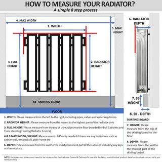 Elegant White Radiator Heater Covers with Classic CUBE decorative grille screening panel design-Radiator Covers > Panel Radiator Covers > Classic Radiator Covers > Designer Radiator Cover > Custom Made Radiator Covers > Heater Grill Covers > Clip on Panel Covers > Made to Measure Radiator Cover-RadiatorCoversShop.com