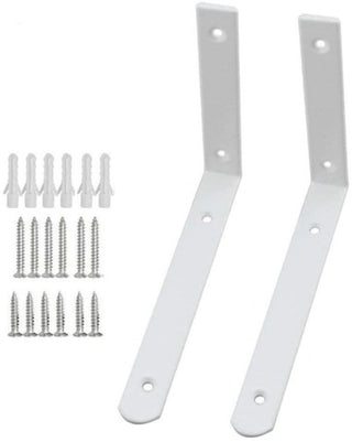 Radiator Top Shelf Wall Hanging L Shaped Brackets with screws fixings Pk 2-Radiator Covers Shelf > Shelves above Radiator > Radiator Heater Shelves > Custom Made Radiator Cover Shelves > Made to Measure windowsills > Bespoke Shelf Window sills-RadiatorCoversShop.com