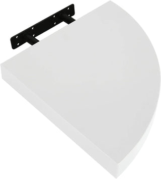 Floating and Elegant Wall Shelf - for Display, Home Study Lounge CORNER WHITE 29cm-White-29cm White-RadiatorCoversShop.com