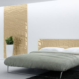 Decorative 3D Textured Feature Wall Panels in Gold Finish with Contemporary Intriguing MAZE Design-Gold-2 x 60x120cm / 23x47"-RadiatorCoversShop.com