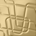 Decorative 3D Textured Feature Wall Panels in Gold Finish with Contemporary Intriguing MAZE Design-Gold-4 x 60x60cm / 23x23"-RadiatorCoversShop.com