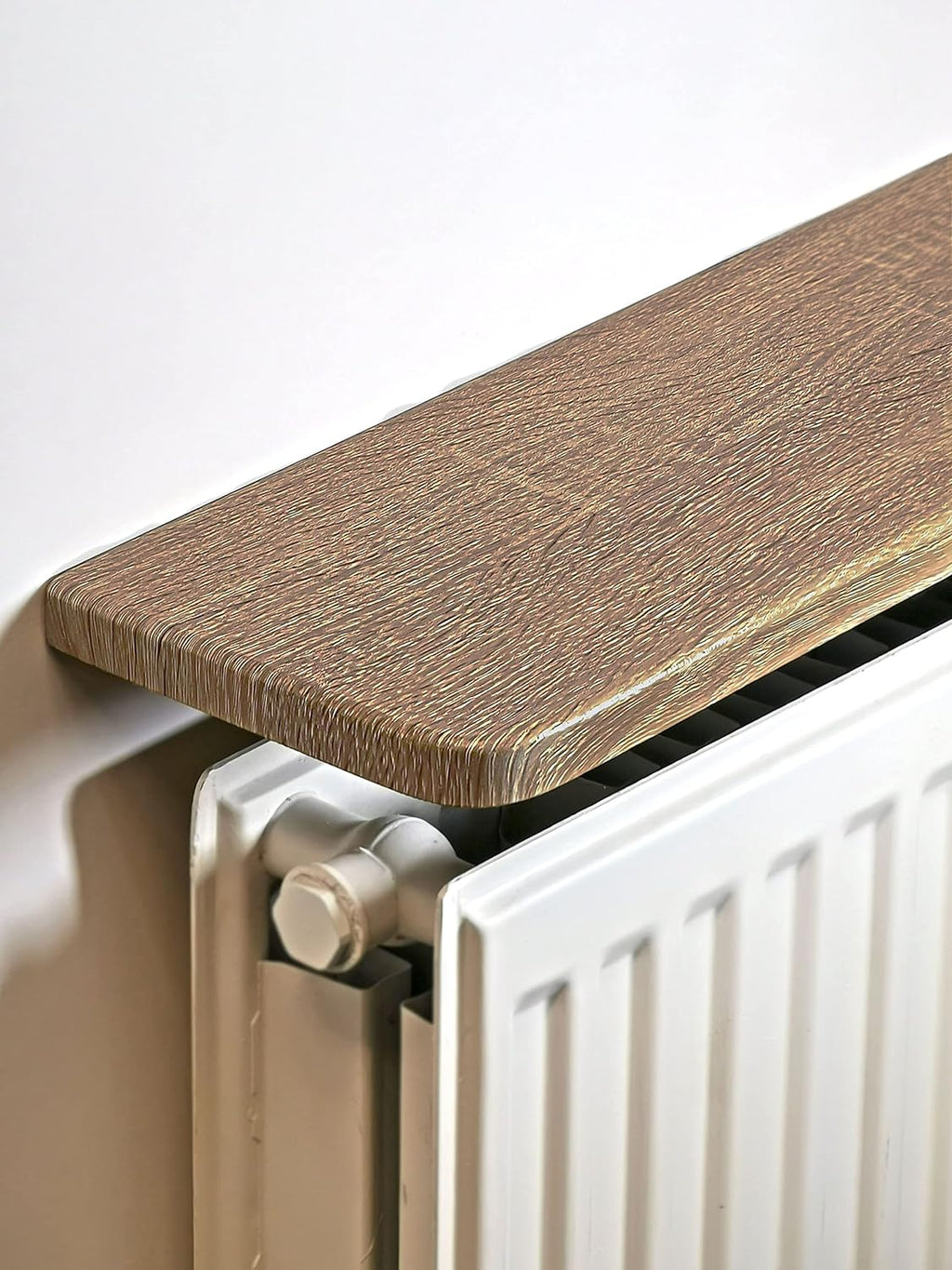 Designer Radiator Shelf Light Oak Radiator Shelf 90x15x1.8cms laminated with fixings included ...