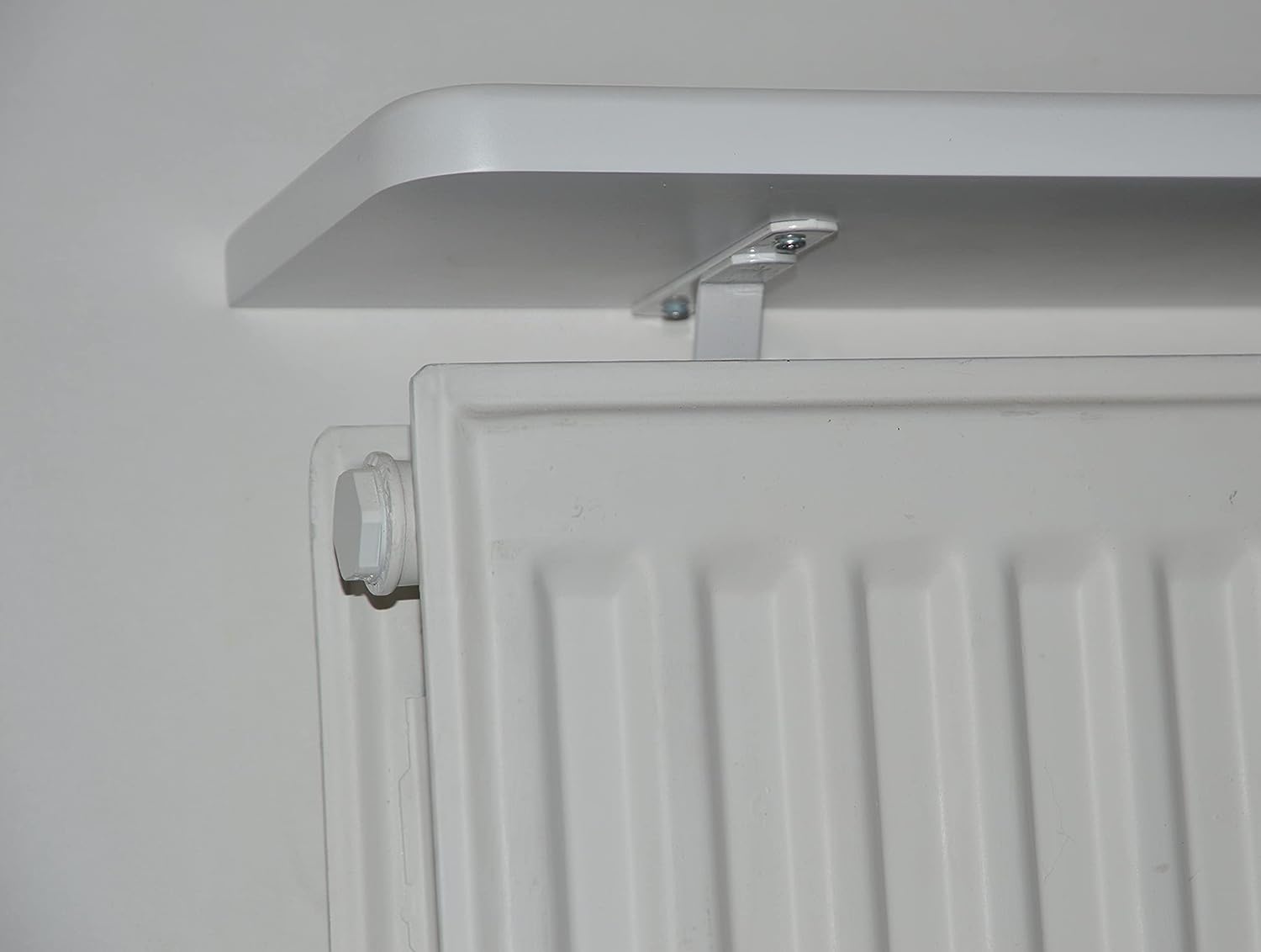 White Rounded Radiator Top Shelf Windowsill made with strong 1.8cm thi ...