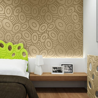 Decorative 3D Textured Feature Wall Panels in Gold Finish Sophisticated Elliptical GALAXY Design-Gold-2 x 600x1200mm-RadiatorCoversShop.com