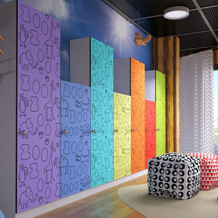 Radiator Heater Cabinet Cover CLOUDS design Children Nursery playroom ...