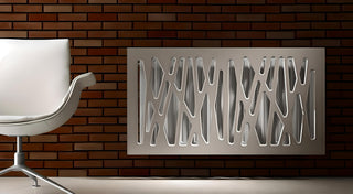 Stylish Radiator Cover with Unusual Futuristic GEO Design SATIN MATT Finish-BurlyWood-70x70cm-RadiatorCoversShop.com