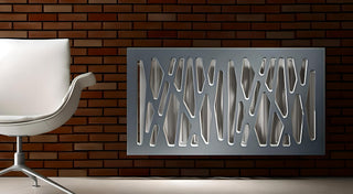 Stylish Radiator Cover with Unusual Futuristic GEO Design SATIN MATT Finish-Radiator Covers Slate Grey Mettallic