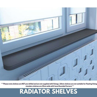 Made to Measure Rounded Radiator Top Shelf Windowsill made with strong 1.8cm thickness material-Radiator Shelf > Shelves above Radiator > Radiator Heater Shelves > Custom Made Radiator Shelves > Made to Measure Windowsills > Bespoke Shelf Window Sills > Matching Shelves above Radiator Covers-RadiatorCoversShop.com