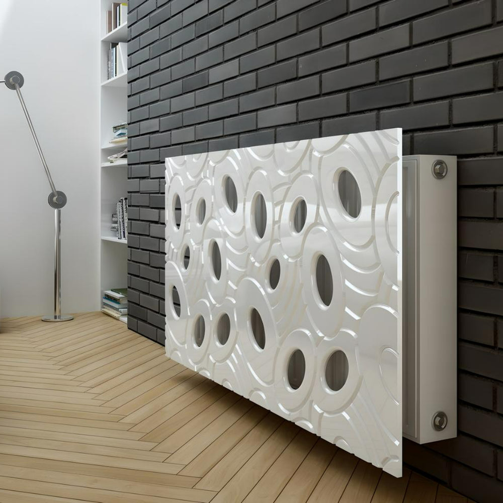 Removable Radiator Covers Designer Radiator Cover sophisticated GALAXY Design White no heat loss ...