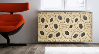 Designer Custom Made Radiator Heater Cover in GOLD Finish with Luxury GALAXY Design Pattern-Gold-70x70cm-RadiatorCoversShop.com