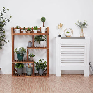 Elegant White Removable Radiator Heater Covers with Classic HORIZONTAL SLATS decorative grille screening panel-Small-RadiatorCoversShop.com