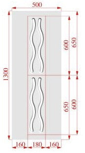 Towel Rail Radiator Heater Cover WAVE Safety Panel burns protection in En-suit Cloaks Bathroom-White-50x130cm-RadiatorCoversShop.com