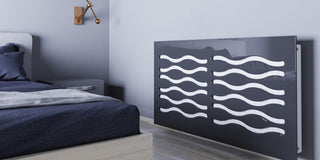 Towel Rail Radiator Heater Cover Wave Safety Panel burns protection in En-suit Cloaks Bathroom