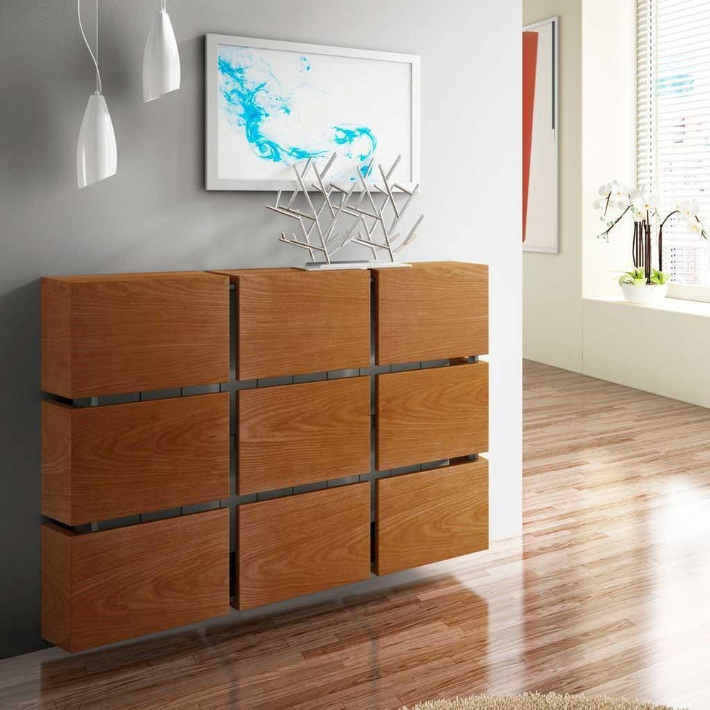Contemporary Floating Modern Radiator Cabinet Cover 9 CUBE with Shelf ...