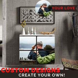 ADD ON Custom Print Personalisation photo on MINIMAL SQUARES LINES & TABLE Radiator Heater Cabinet-Radiator Covers > Floting Radiator Cabinets > Shelf Radiator Cover > Modern Radiator Covers > Designer Radiator Covers > Custom Made Heater Cover > Wall Mounted Cover > Made toMeasure > Custom Designs-RadiatorCoversShop.com
