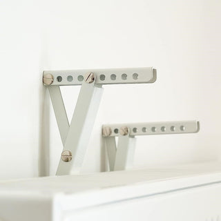 Heavy Duty Radiator Shelf Bracket Drill Free Installation White Metal Height Adjustable Fitting Pk 2-Radiator Covers > Modern Radiator Covers > Designer Radiator Cover > Floating Radiator Covers Fixings > Removable Covers Accessories-RadiatorCoversShop.com