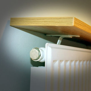Easy Fit Radiator Shelf Brackets Drill Free Installation White Coated Steel Fitting Pk 2-Radiator Covers > Modern Radiator Covers > Designer Radiator Cover > Floating Radiator Covers Fixings > Removable Covers Accessories-RadiatorCoversShop.com