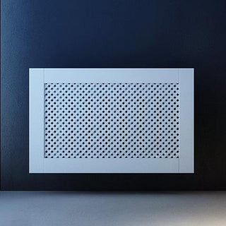 SALE Elegant White Removable Radiator Heater Covers with Classic DIAMOND decorative grille screen panel-Radiator Covers > Classic Radiator Covers > Designer Radiator Cover > Custom Made Radiator Covers > Heater Grill Covers > Removable Covers > Made to Measure Radiator Cover > Floating Radiator Covers-RadiatorCoversShop.com