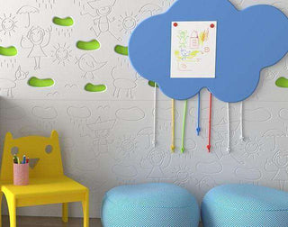 Kids CLOUDS design decorative board wall panel for Children’s Bedroom Nursery Playroom-Headboards > Wall Protection > Kids Headboards > Children Bedroom Headboards-RadiatorCoversShop.com
