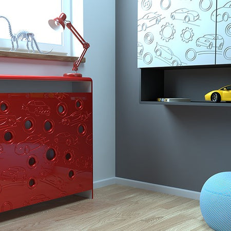 Kid Room Radiator Children Design Radiator Cabinet Cover CARS for Boys nursery playroom ...