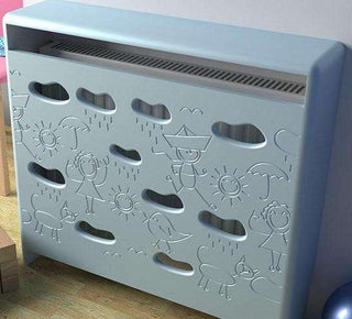 Children Radiator Cabinet Cover with Funky CLOUDS design for Kids Bedroom Nursery Playroom-Radiator Covers > Enclosed Radiator Cabinets > Children Designs Heater Cabinets > Radiator Casing for Kids Safety > Nursery Radiator Casing > Playroom Radiator Boxing > Cool Radiator cover baby room-RadiatorCoversShop.com